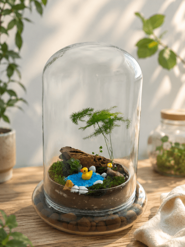 Sunny Duck Garden Glass Dome Terrarium