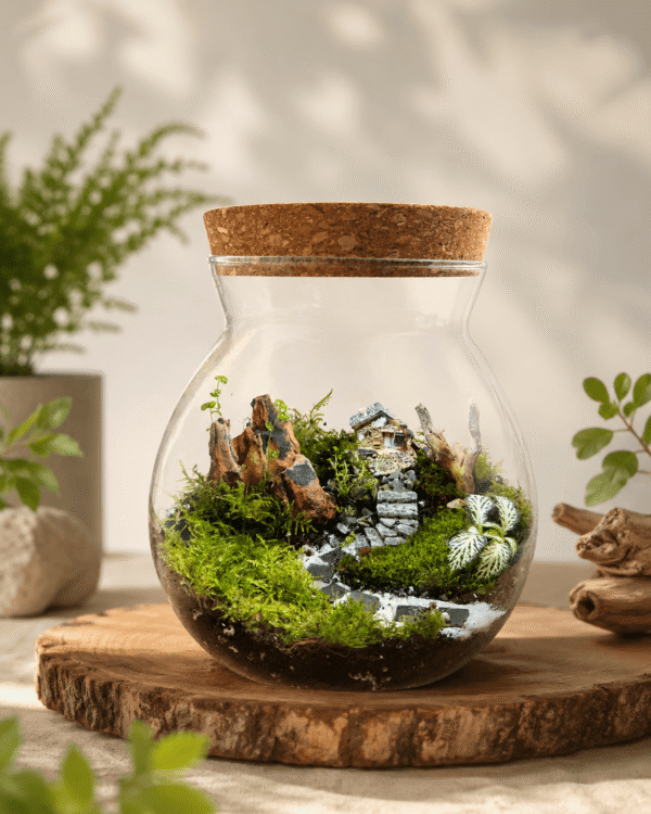 Enchanted Moss Haven Terrarium With Light