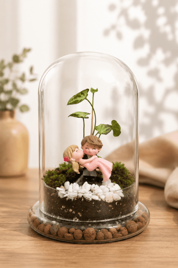 Forever in Bloom – Romantic Couple Terrarium Dome