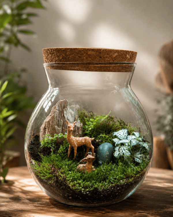 MoonGlow Doe & Fawn LED Terrarium