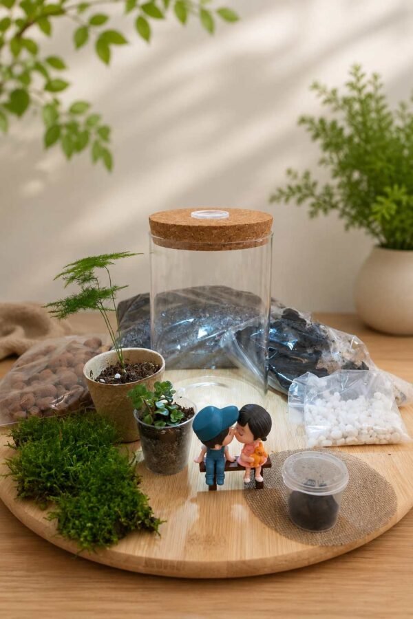 Moonlight Love Bench Terrarium KIT with LED