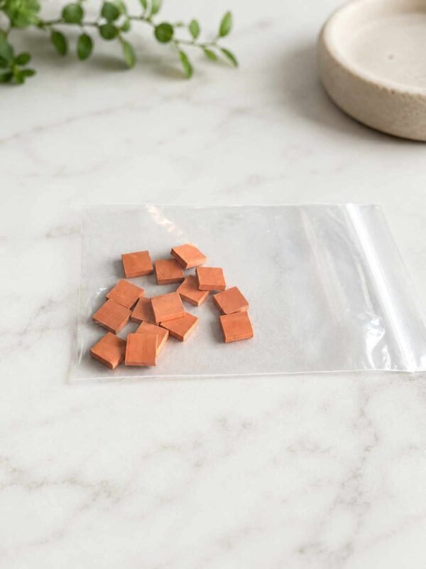 Mini Red Square Clay Bricks (15 pcs)