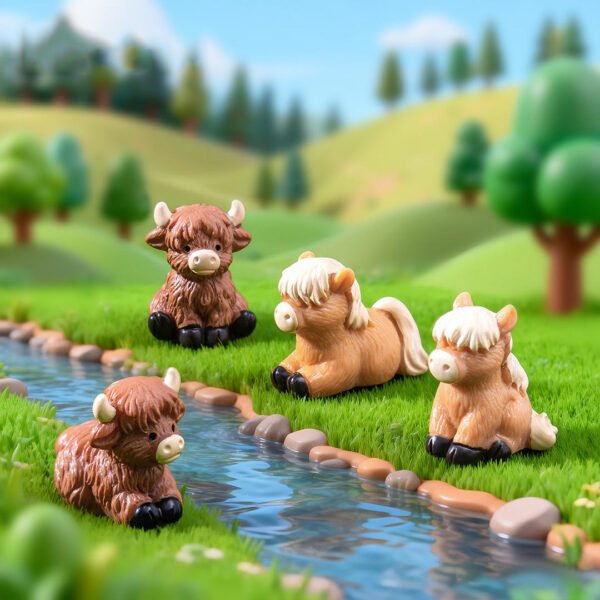 Mini Highland Cow Pair (Pair of 2)